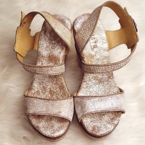 EUC Bed Stu JOY asymmetrical strap wedge 8.5